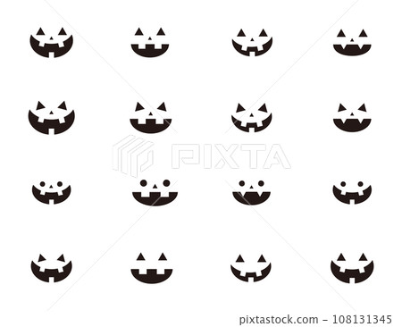 萬聖節南瓜臉部表情插畫套裝素材 Jack-o-lantern 萬聖節南瓜臉部表情插畫套裝素材 Jack-o-lantern 108131345