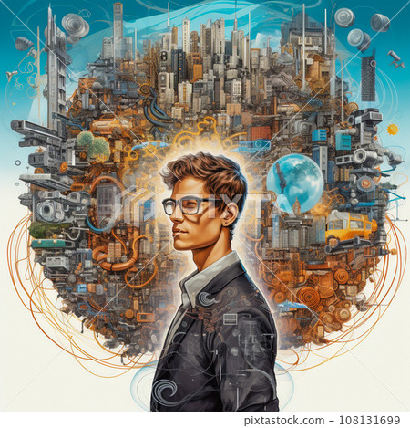 The visionary scientific innovation illustration 108131699