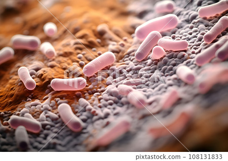 microcosm of cells, bacteria and microorganisms. microcosm of cells, bacteria and microorganisms. 108131833