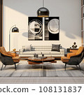 Interior of the living room. 3D illustration 108131837