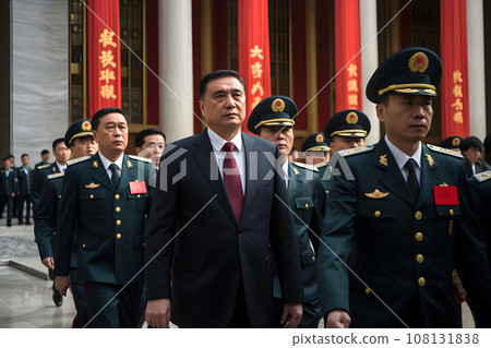 Chinese leaders and diplomats in an official setting 108131838