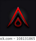 abstract metallic red black frame layout design tech innovation concept background - illustration corporate design 108131865