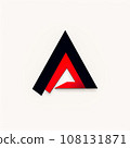 abstract metallic red black frame layout design tech innovation concept background - illustration corporate design 108131871