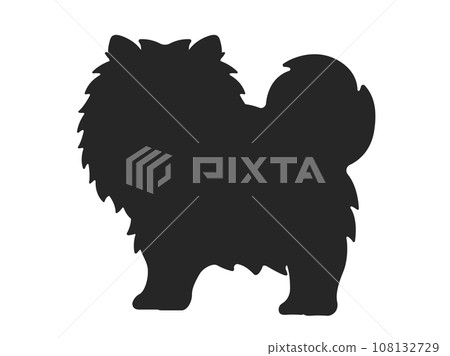 Pomeranian silhouette illustration Pomeranian silhouette illustration 108132729