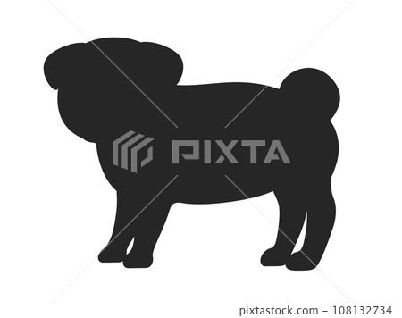 哈巴狗剪影的插圖 108132734