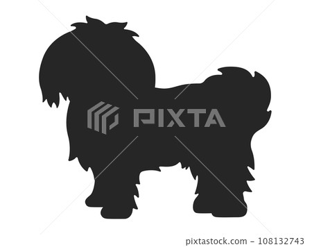 illustration of shih tzu dog silhouette 108132743