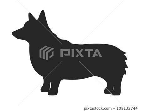 柯基犬剪影的插圖 108132744