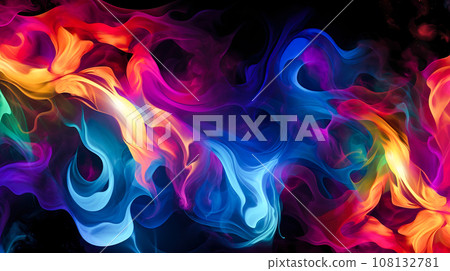 Colorful flame image background "AI generated image" Colorful flame image background "AI generated image" 108132781