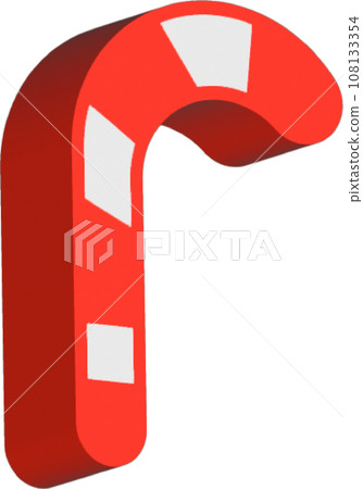 The Christmas 3d icons for holiday concept 108133354