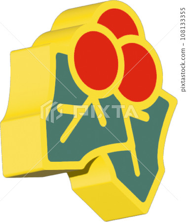 The Christmas 3d icons for holiday concept 108133355