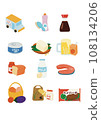 simple food illustration set icon 108134206