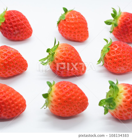 beautiful fresh red strawberry isolated on white background 108134383