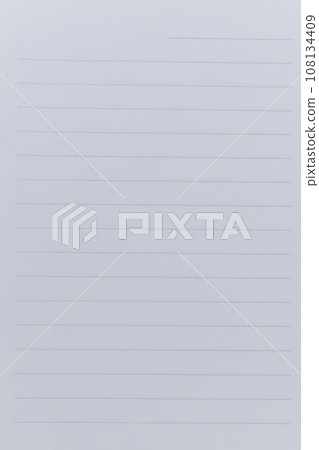 top view image of open planner notebook with blank page, lined paper texture background 108134409