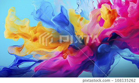 AI art gradient colors paint Gradient paint 108135262
