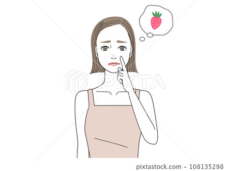 患有草莓鼻的女性 108135298