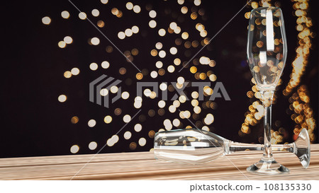 The champagne glass for celebration content 3d rendering The champagne glass for celebration content 3d rendering 108135330
