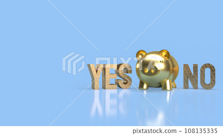 The Gold piggy Bank for earn concept 3d rendering The Gold piggy Bank for earn concept 3d rendering 108135335