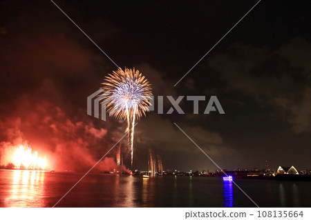 Powerful Kagoshima summer night fireworks 108135664