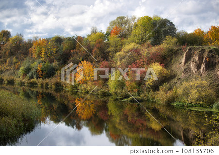 Serene and picturesque scene of autumn 108135706