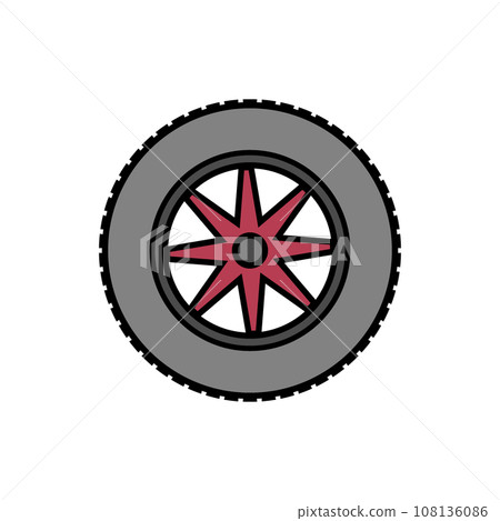 Car wheel icon. 108136086
