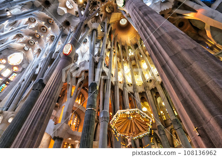 interior of sagrada familia architecture barcelona spain interior of sagrada familia architecture barcelona spain 108136962