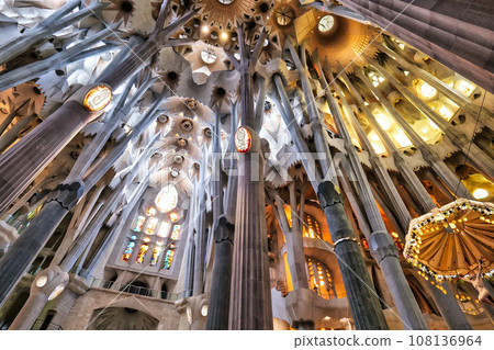 interior of sagrada familia architecture barcelona spain 108136964