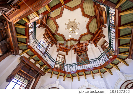 Iwate Bank Red Brick Building Iwate Bank Former Head Office Main Building Interior Entrance hall with atrium and splendid decoration Iwate Bank Red Brick Building Iwate Bank Former Head Office Main Building Interior Entrance hall with atrium and splendid decoration 108137263