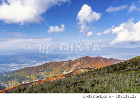 Yamagata Zao in autumn - Overhead view of Yamagata city from Jizo Sancho Station - Yamagata City, Yamagata Prefecture Yamagata Zao in autumn - Overhead view of Yamagata city from Jizo Sancho Station - Yamagata City, Yamagata Prefecture 108138122