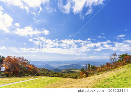 山形縣山形市秋天的山形藏王,百萬忍露台的風景,鳥瞰圖 山形縣山形市秋天的山形藏王,百萬忍露台的風景,鳥瞰圖 108138154