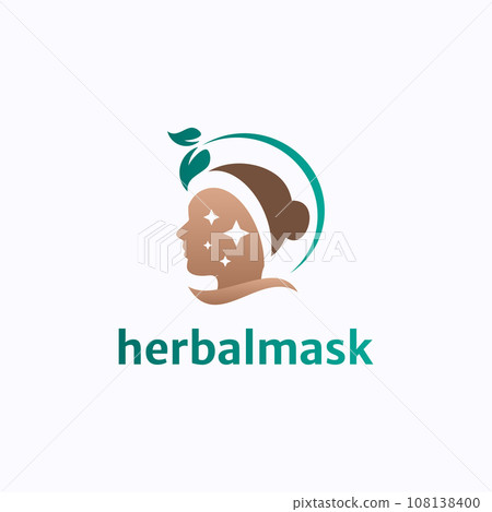 Beauty face herb mask logo design vector. Spa and cosmetic clinic symbol template Beauty face herb mask logo design vector. Spa and cosmetic clinic symbol template 108138400
