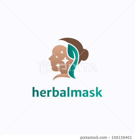Beauty face herb mask logo design vector. Spa and cosmetic clinic symbol template Beauty face herb mask logo design vector. Spa and cosmetic clinic symbol template 108138401