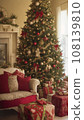 room with christmas tree 108139810