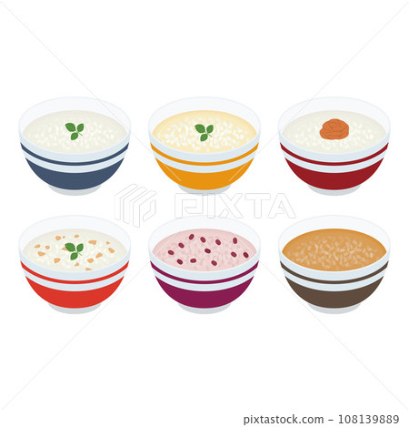 Porridge illustration set Porridge illustration set 108139889