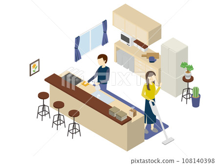 等距廚房清潔 108140398