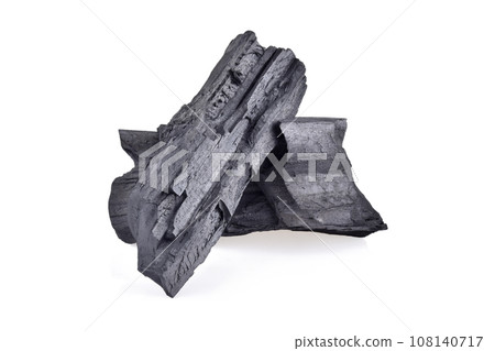 charcoal isolated on white background 108140717