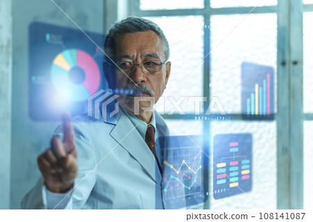 A man wearing a white suit A man wearing a white suit 108141087