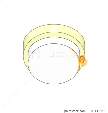 Differential spot heat detector with lit orange lamp 108141455