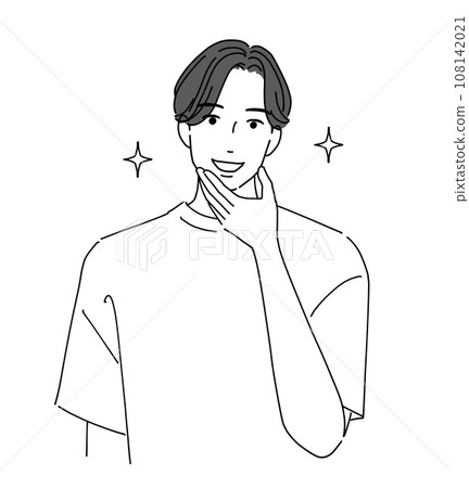 那些因皮膚變得乾淨而高興的男人 那些因皮膚變得乾淨而高興的男人 108142021