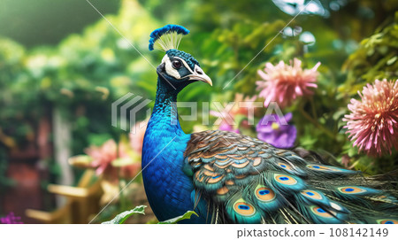 Wild peacock 108142149