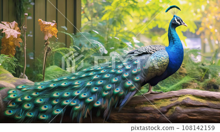Wild peacock 108142159