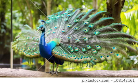 Wild peacock 108142161