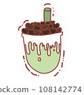 Cartoon cute hand draw bubble tea 4 108142774