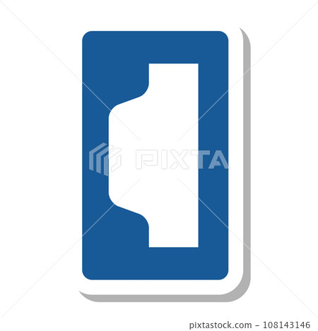 Simple sign sticker single illustration shelter Simple sign sticker single illustration shelter 108143146