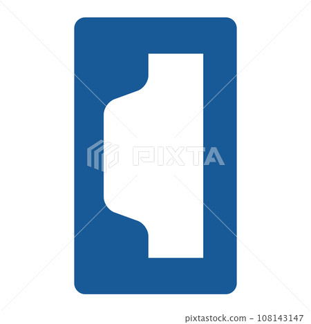 Single color illustration of a simple sign - Shelter 108143147
