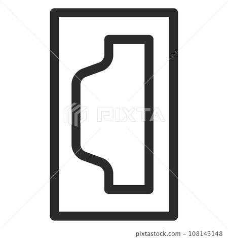 Single line drawing illustration of a simple sign Shelter 108143148