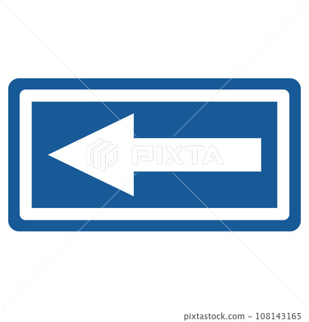 Single color illustration of a simple sign - one way 108143165