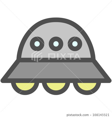 簡單的車輛顏色單一圖示 UFO 簡單的車輛顏色單一圖示 UFO 108143321