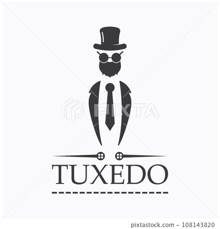 Tuxedo logo icon vector design template illustration 108143820