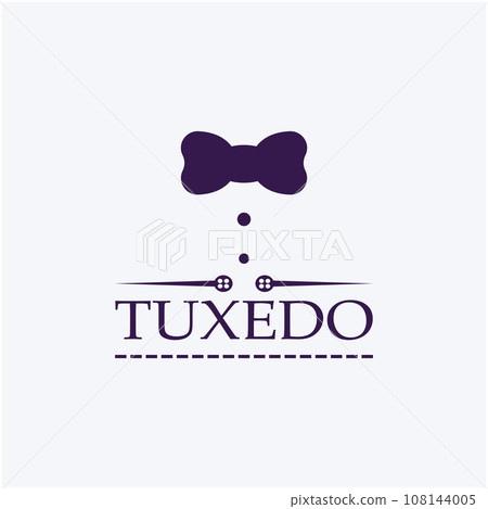 Tuxedo icon and logo for menswear , design template and vector illustration 108144005