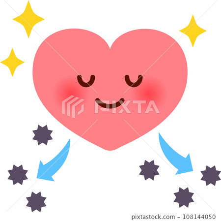 Detox heart character Detox heart character 108144050